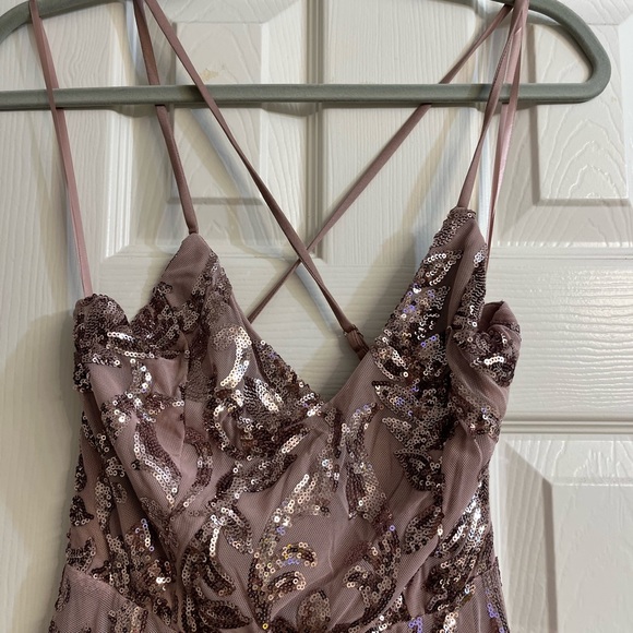 Fashion nova women’s No Rules Sequin Mini Dress -  color Mauve - Picture 12 of 14